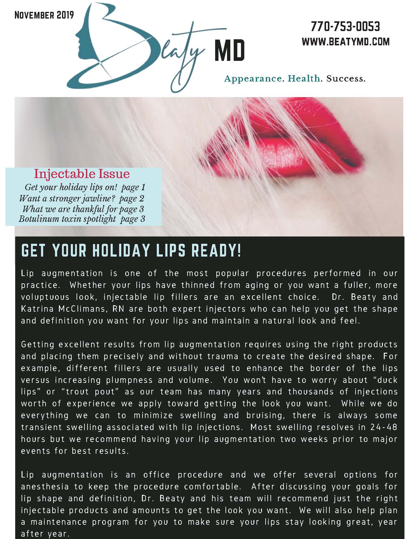 November newsletter Page 1