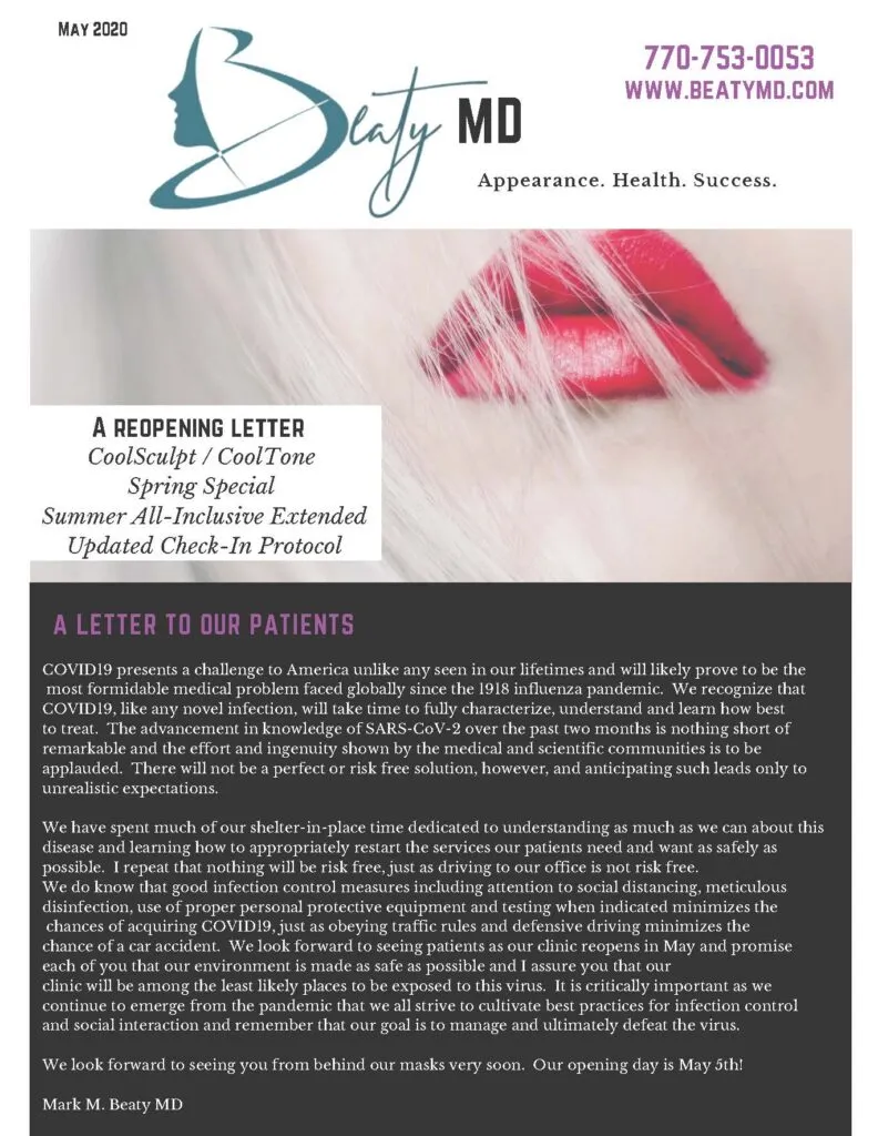May newsletter Beaty Page 1